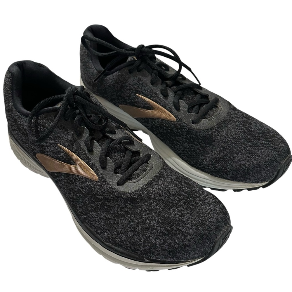 Brooks Black and Gold Athletic Shoes